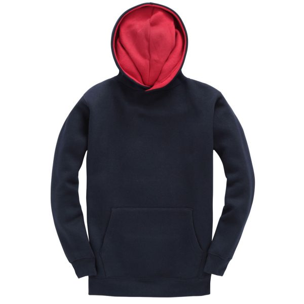 This premium Kids contrast hoodie from Cotton Ridge comes in a great range of sizes and stand out contrast colours to suit your requirements! You choose the colour and we will custom embroider your brand name or company logo ! These branded Kids premium contrast hoodies with heavyweight soft feel fabric are an essential addition to your club or company collection!