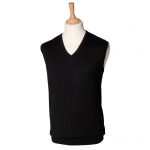 This Henbury mens sleeveless V-neck sweater is available in a range of sizes and two great colours to suit your requirements! We can custom embroider your company logo or brand name, making these branded sleeveless V-neck sweaters a great option for your corporate workwear, club or company uniform collection!