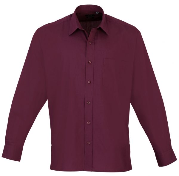 This men's long sleeve poplin shirt is available in super stand out colours (thirty colours in the range) and a great range of sizes too! You choose the colour and we will custom embroider your brand name or company logo. This branded men's long sleeve shirt is a smart addition to your corporate workwear or company uniform collection!