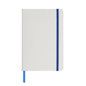 Notepad with coloured strap, personalised with your brand name or corporate logo