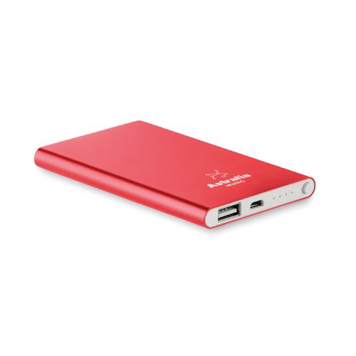 Flat power bank 4000mAh customised with your brand name or corporate logo