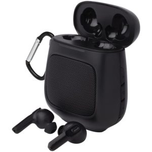 customised wireless earbuds in a Bluetooth case